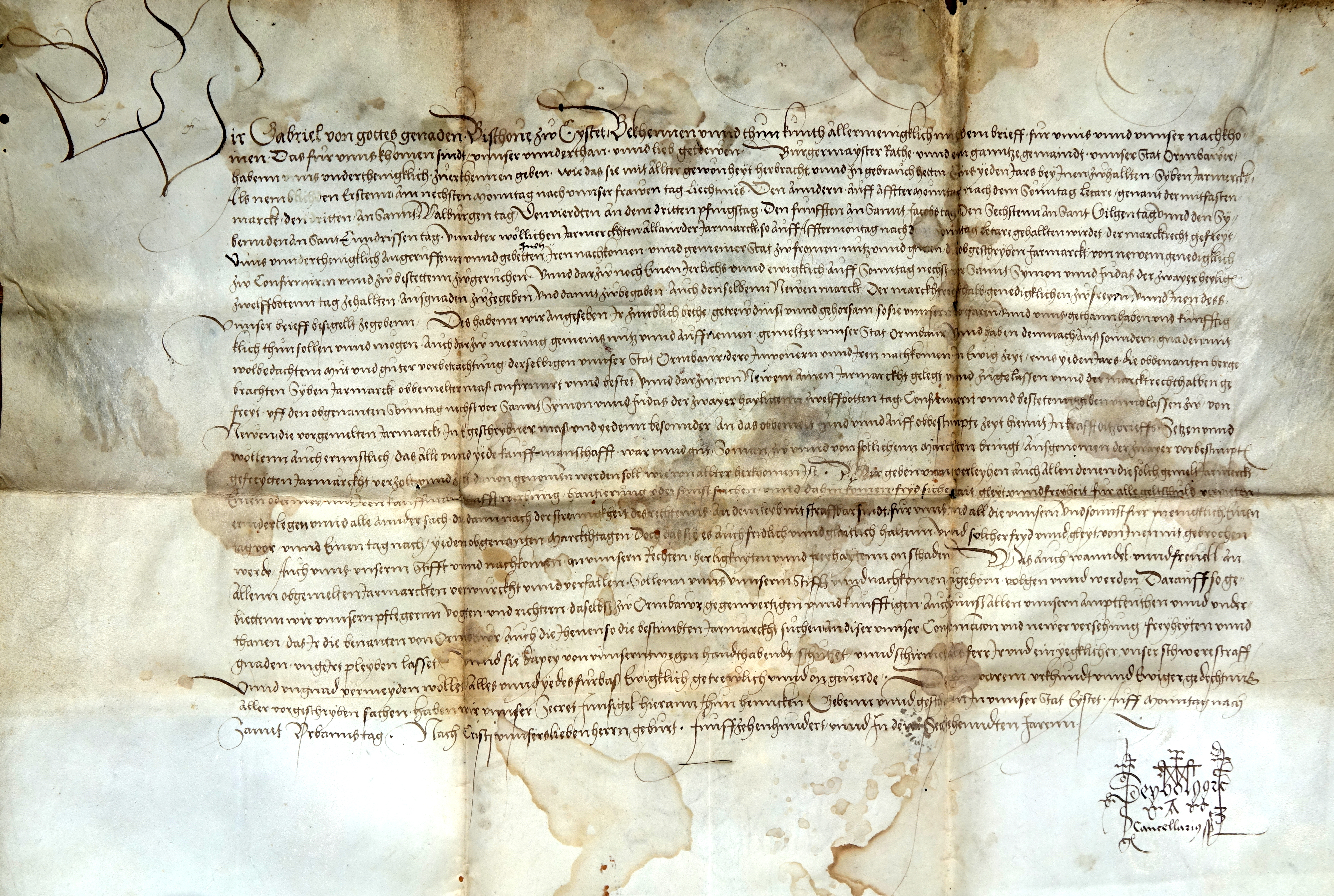 Marktbrief von 1516
