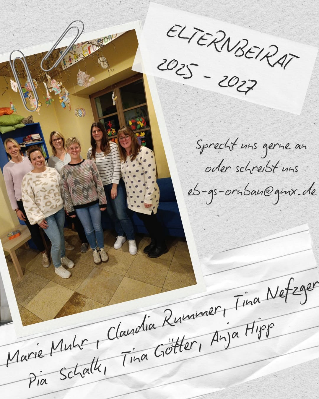 Teambild Elternbeirat mit Namen