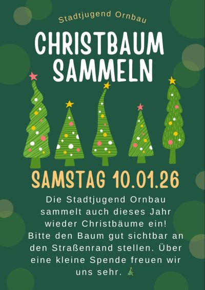 Christbaum sammeln, Samstag 10.01.2026