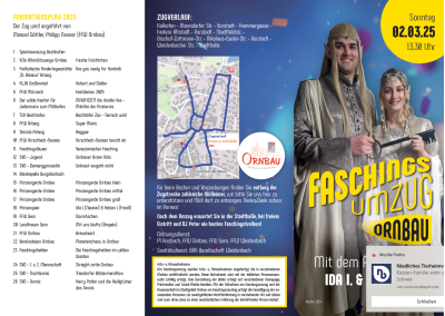 Flyer Faschingsumzug 2025