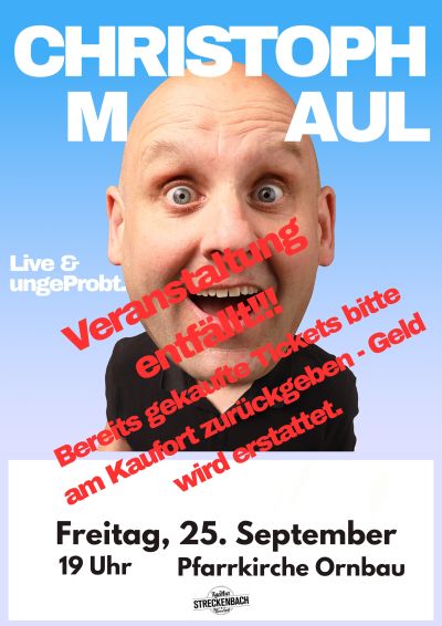 Absage Veranstaltung Christoph Maul