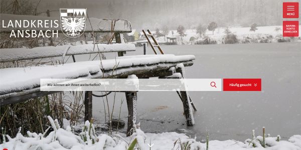 Screenshot Website Landkreis Ansbach