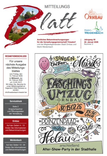 Mitteilungsblatt Nr. 3 vom 30.01.2026